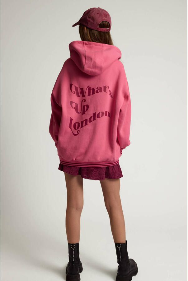 LOOXS 10sixteen oversized hoodie met backprint roze - Foto 3