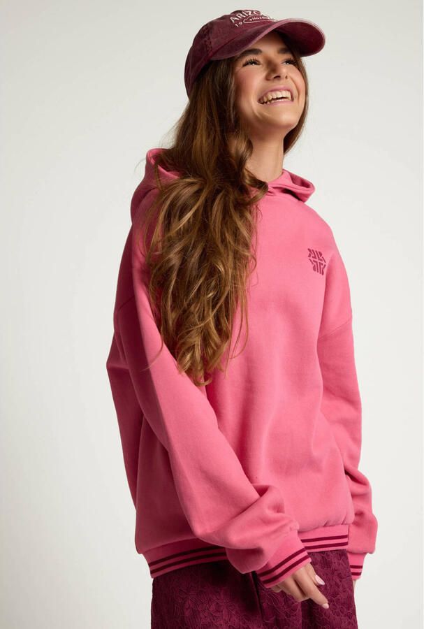 LOOXS 10sixteen oversized hoodie met backprint roze - Foto 2