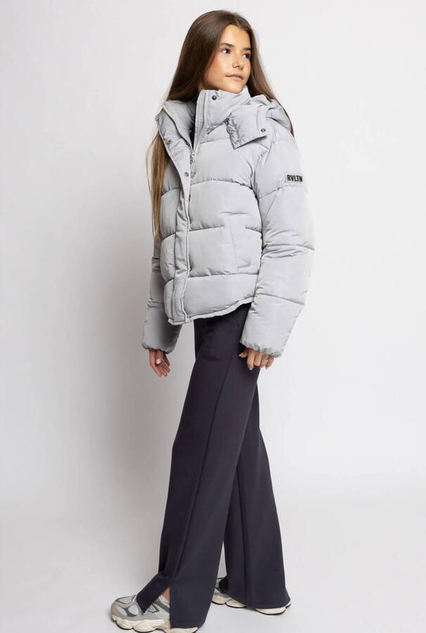 LOOXS 10sixteen quilted gewatteerde winterjas zilver