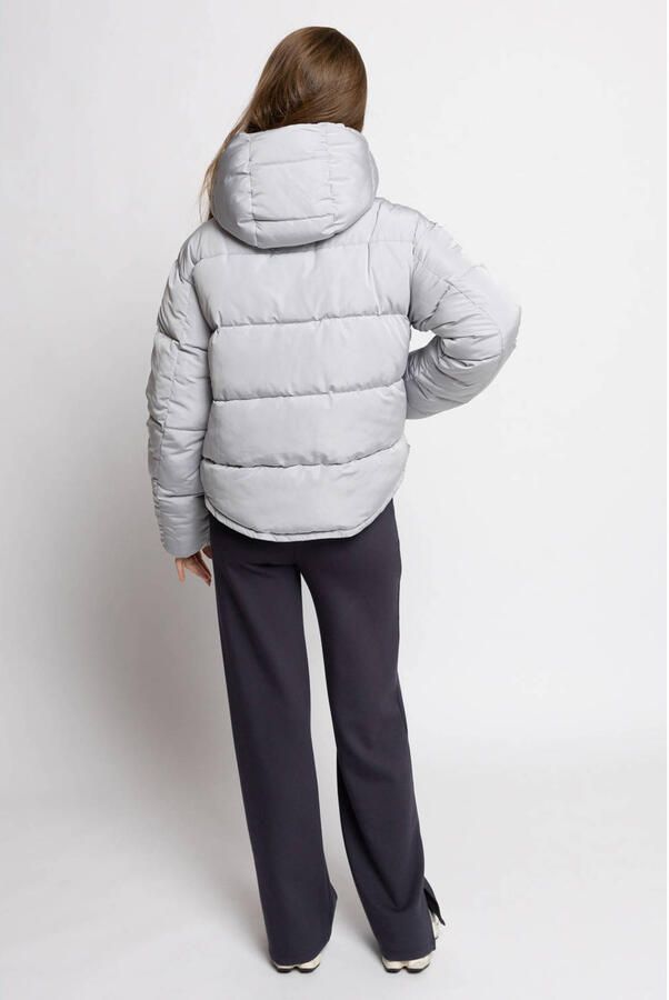 LOOXS 10sixteen quilted gewatteerde winterjas zilver - Foto 3