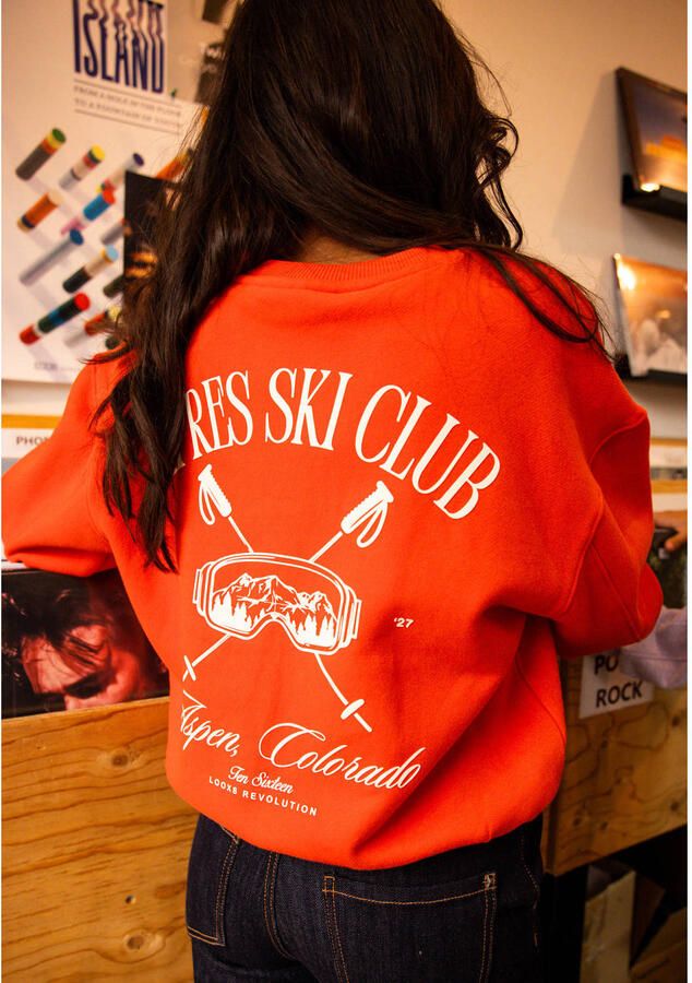 LOOXS 10sixteen rechtvallende sweater met backprint rood Meisjes Katoen Ronde hals - Foto 2