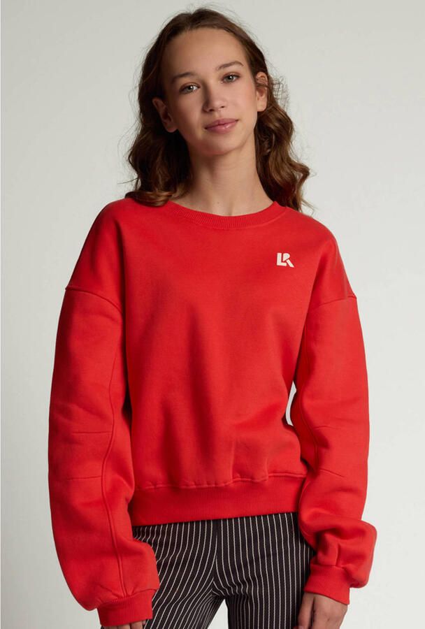 LOOXS 10sixteen rechtvallende sweater met backprint rood