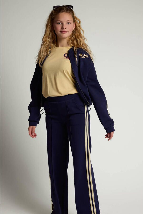 LOOXS 10sixteen relaxed fit gestreepte sweatpants donkerblauw
