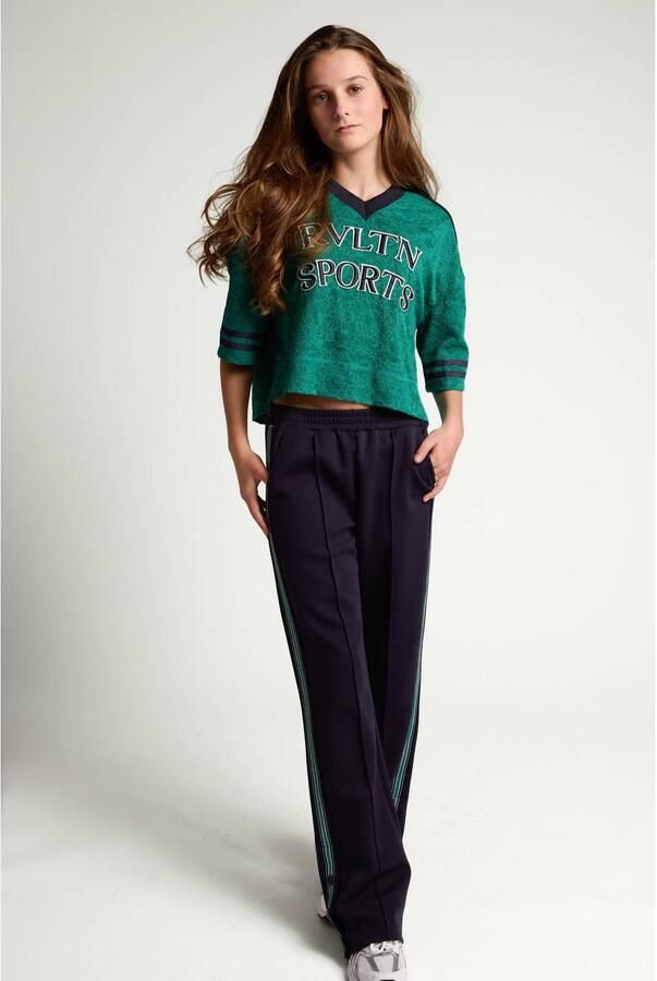 LOOXS 10sixteen relaxed fit joggingbroek met glitters donkerblauw