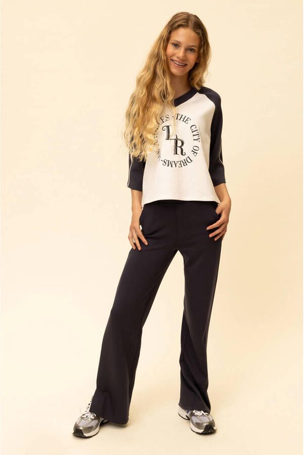 LOOXS 10sixteen straight casual broek antraciet