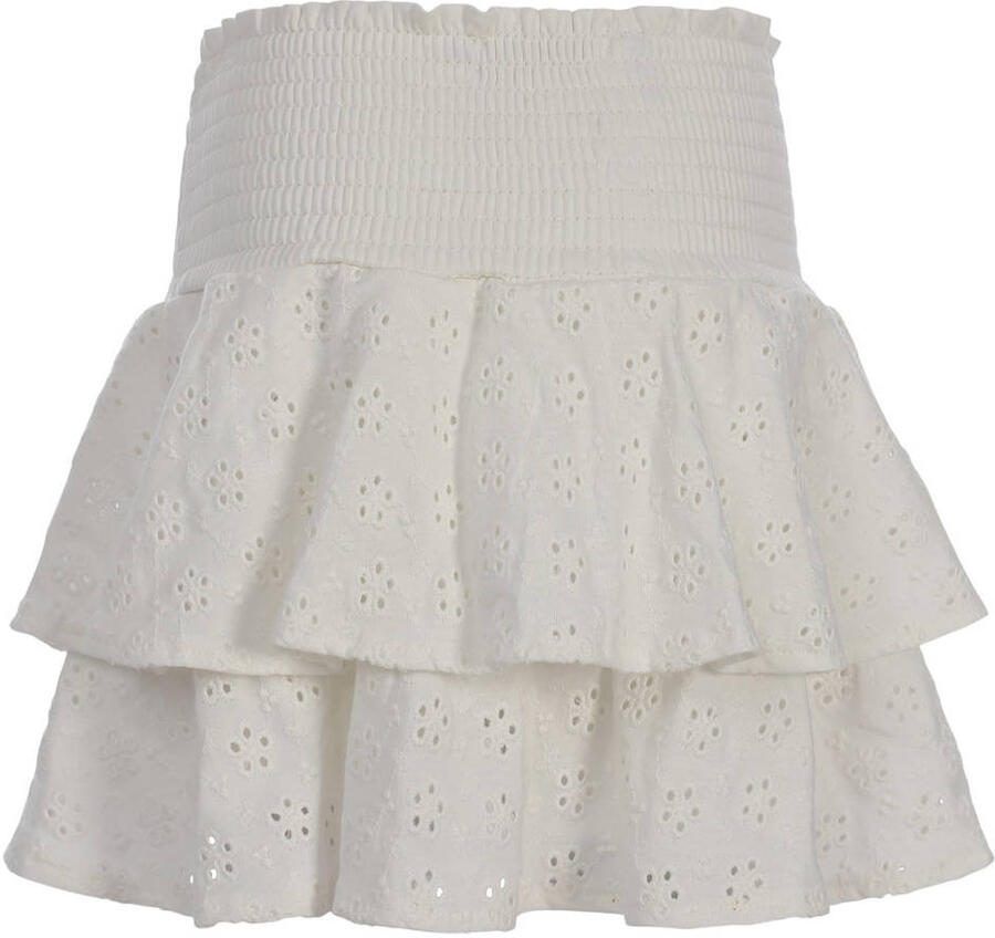 LOOXS 10sixteen strokenrok broderie wit - Foto 2