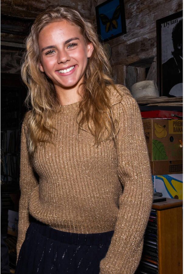 LOOXS 10sixteen sweater goud met glitter - Foto 2