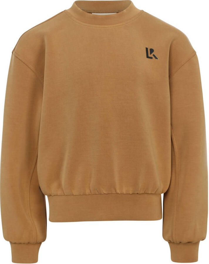 LOOXS 10sixteen sweater met backprint bruin met glitter