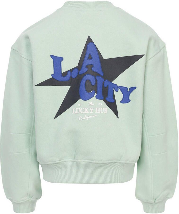 LOOXS 10sixteen sweater met backprint mintgroen - Foto 3