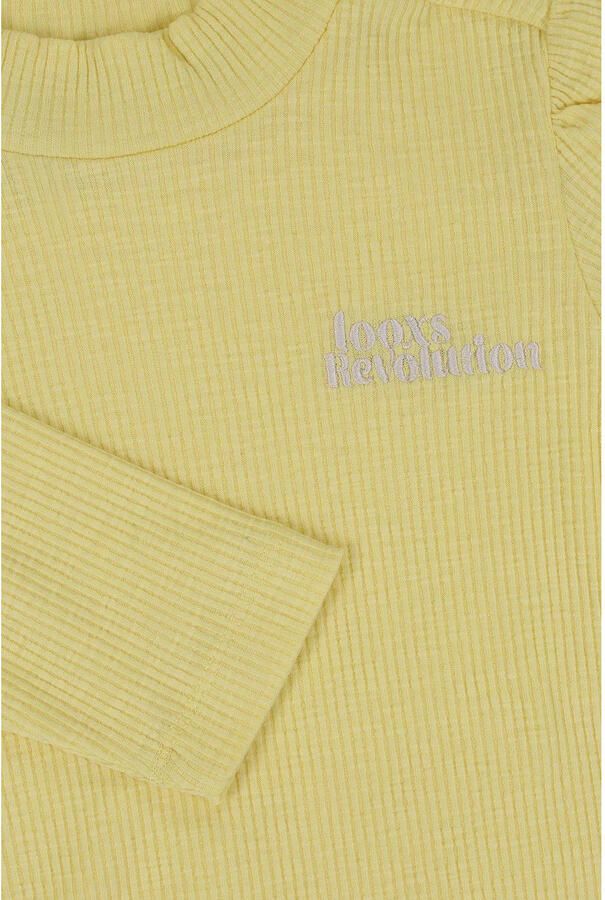 LOOXS Meisjes Tops & T-shirts 10sixteen Slub Rib Collar Tee Geel