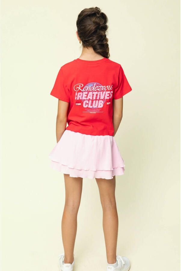 LOOXS 10sixteen T-shirt met backprint rood - Foto 2