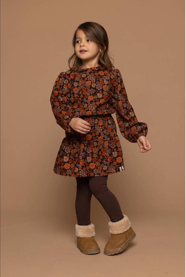 LOOXS little corduroy; mini rok oranje All over print 134 - Foto 3