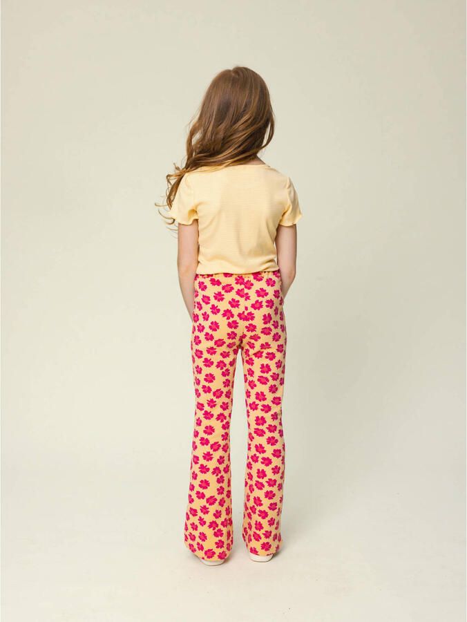 LOOXS little gebloemde flared broek roze - Foto 2