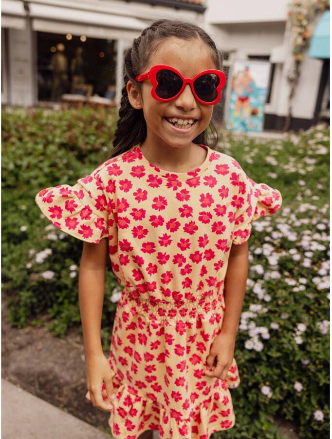 LOOXS little gebloemde sweatjurk roze - Foto 2
