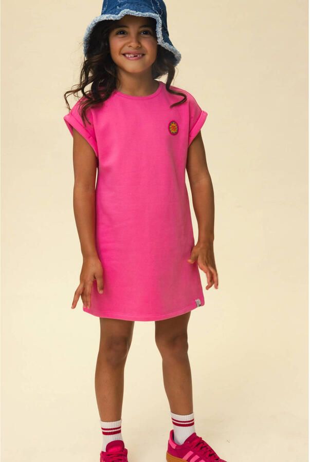 LOOXS little jersey sweatjurk met backprint roze