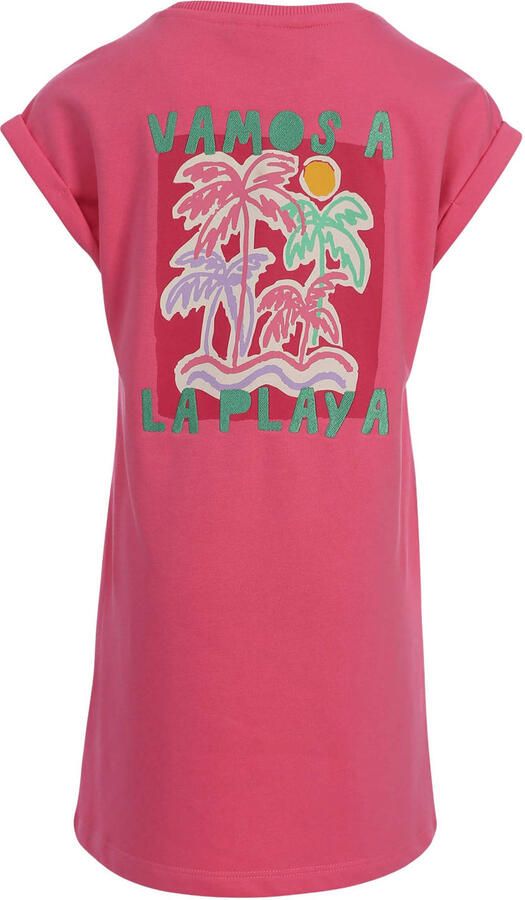 LOOXS little jersey sweatjurk met backprint roze - Foto 3