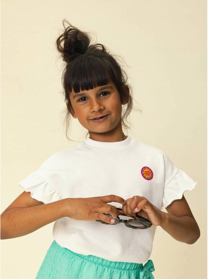 LOOXS little jersey T-shirt met backprint wit