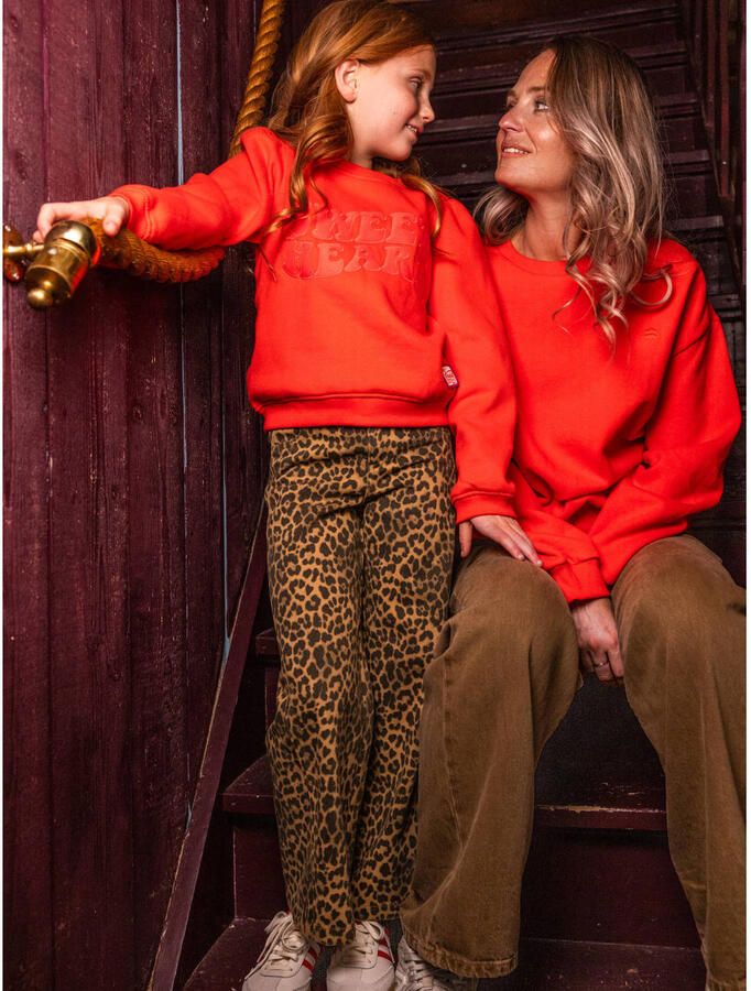 LOOXS little leopard jeans met panterprint bruin - Foto 2