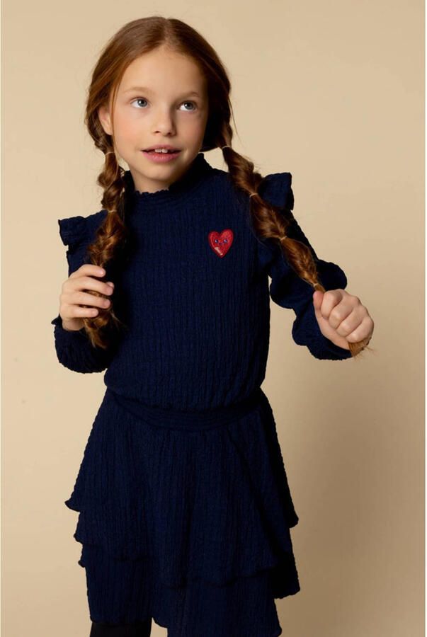 LOOXS Little Meisjes Jurken 2532-7842 Donkerblauw - Foto 4