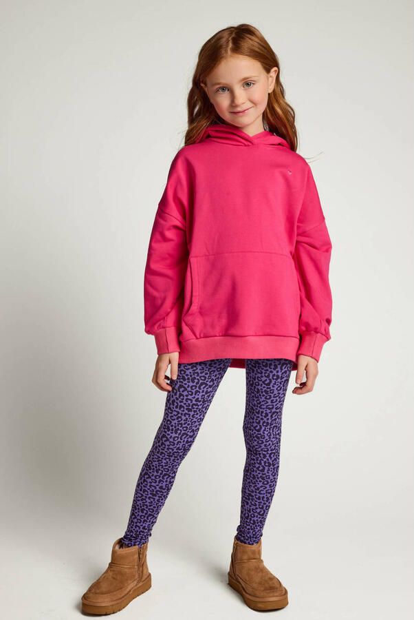 LOOXS little oversized hoodie met backprint roze