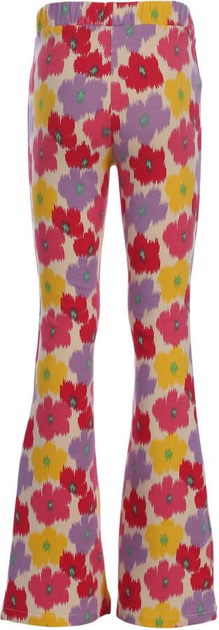 LOOXS little regular waist gebloemde flared broek rood - Foto 4