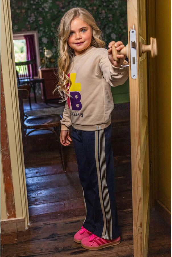 LOOXS little relaxed fit gestreepte joggingbroek donkerblauw - Foto 3