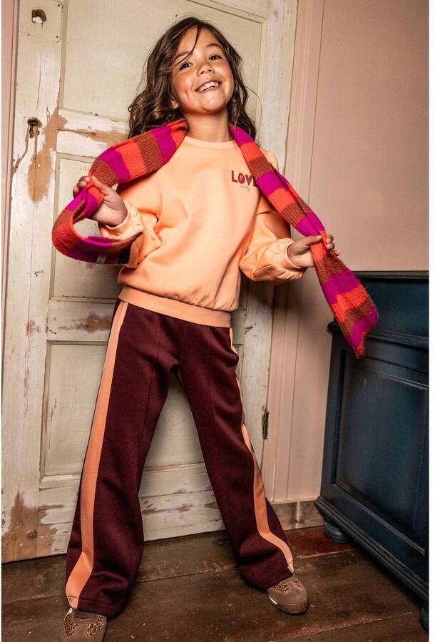 LOOXS little relaxed fit sweatpant donkerrood Broek Meisjes Katoen-polyester - Foto 4