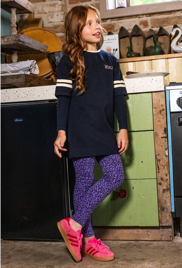LOOXS little skinny legging met panterprint paars - Foto 3