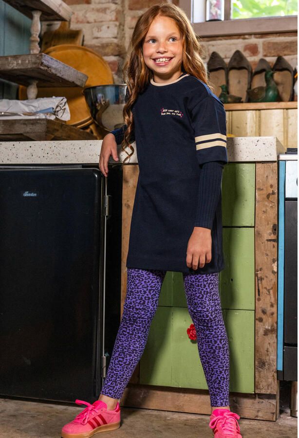 LOOXS little skinny legging met panterprint paars - Foto 2