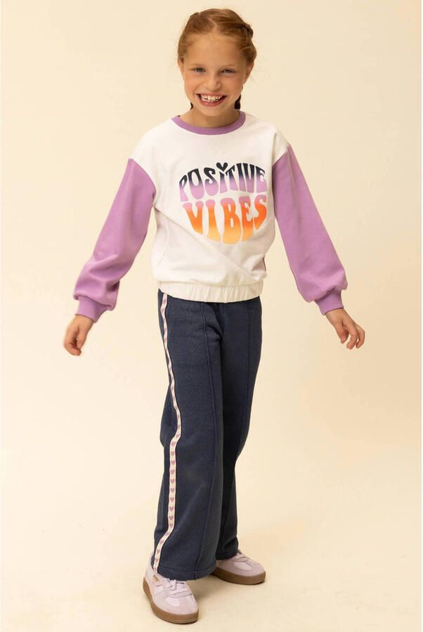 LOOXS little straight joggingbroek met hartjes donkerblauw - Foto 7