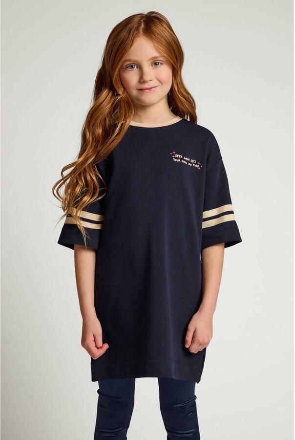 LOOXS little sweatjurk met backprint donkerblauw