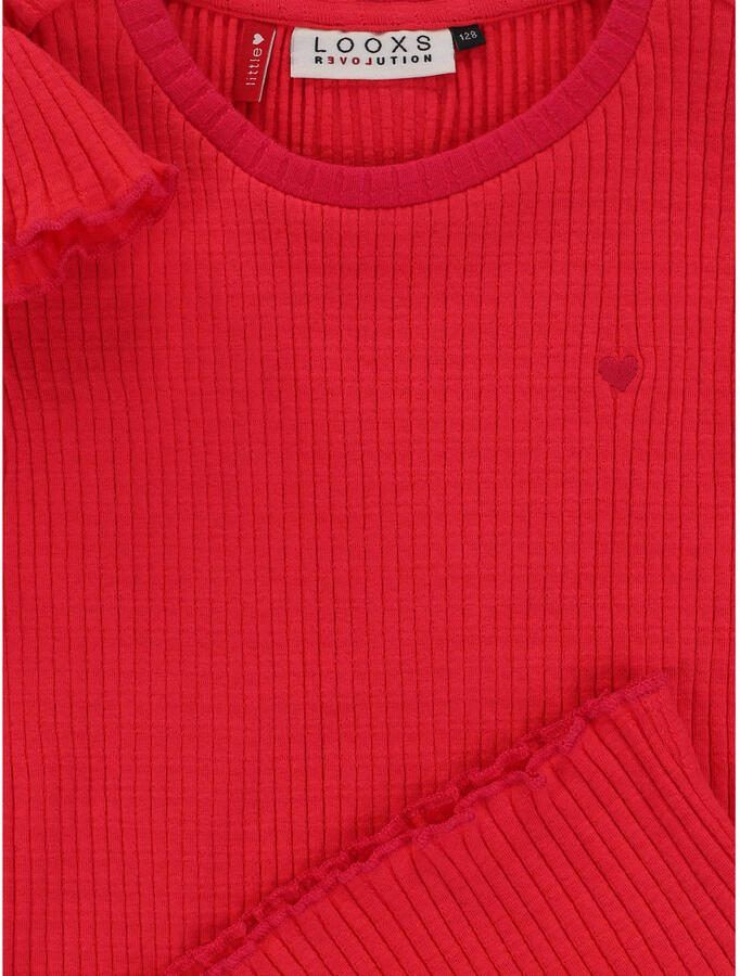 LOOXS little T-shirt rood rib gebreid - Foto 2