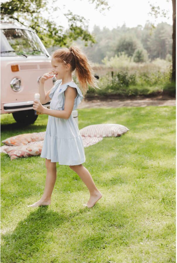 LOOXS Little Meisjes Jurken 2512-7830 Lichtblauw - Foto 5