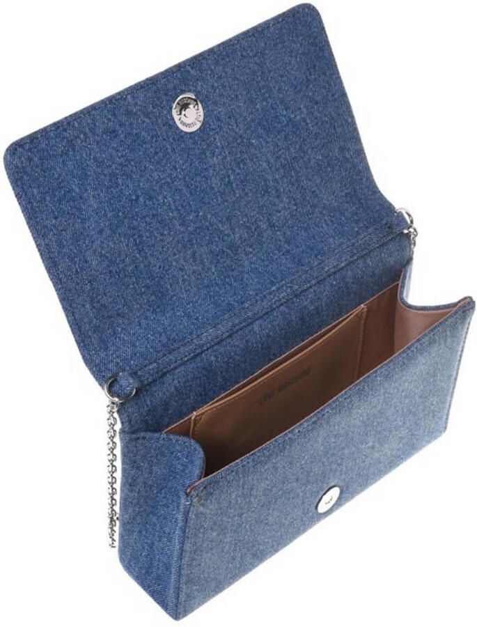 Moschino Blauwe Schoudertas Elegant Trendy Mode Blue Dames