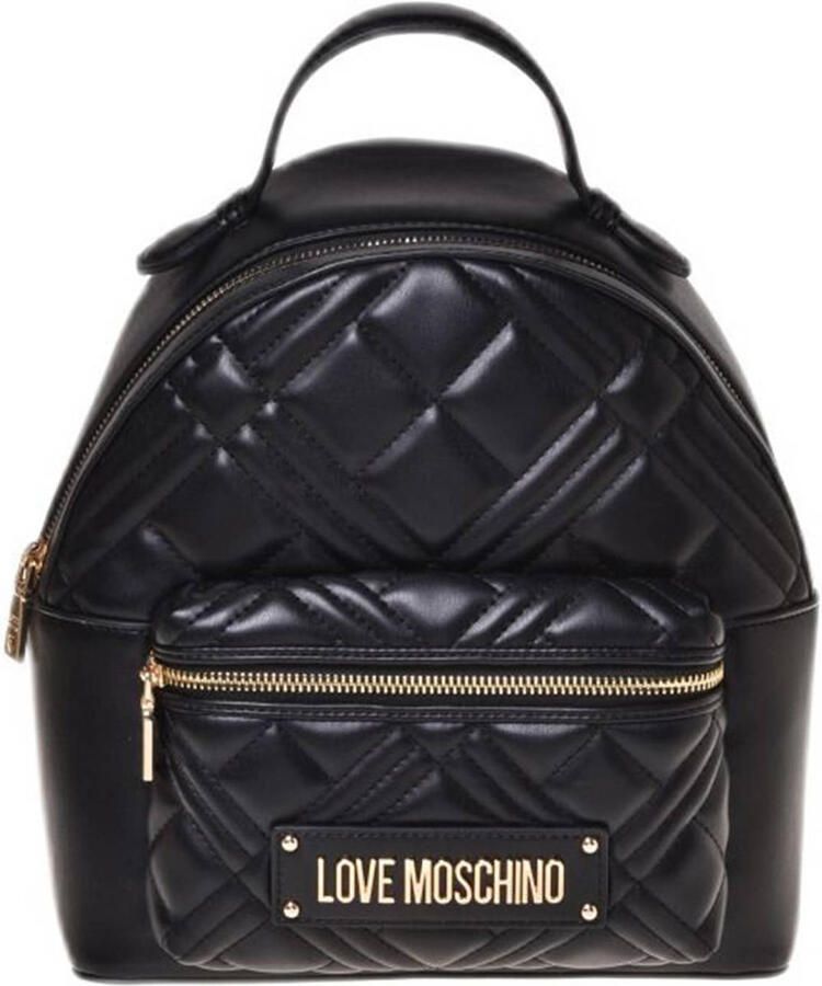 Love Moschino Zwarte rucksack met ritssluiting en ritszakken Black Dames - Foto 3