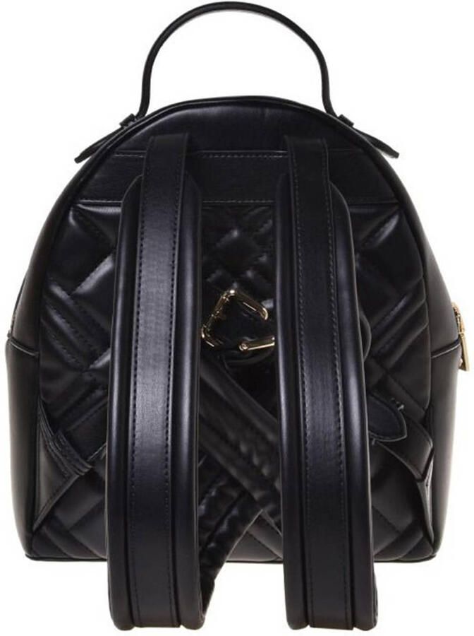 Love Moschino Zwarte rucksack met ritssluiting en ritszakken Black Dames