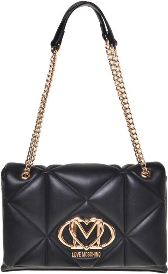 Love Moschino schoudertas Embossed Q zwart - Foto 3