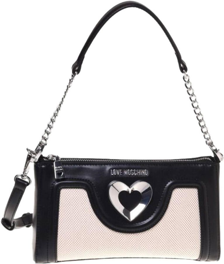 Love Moschino schoudertas Graceful zwart ecru