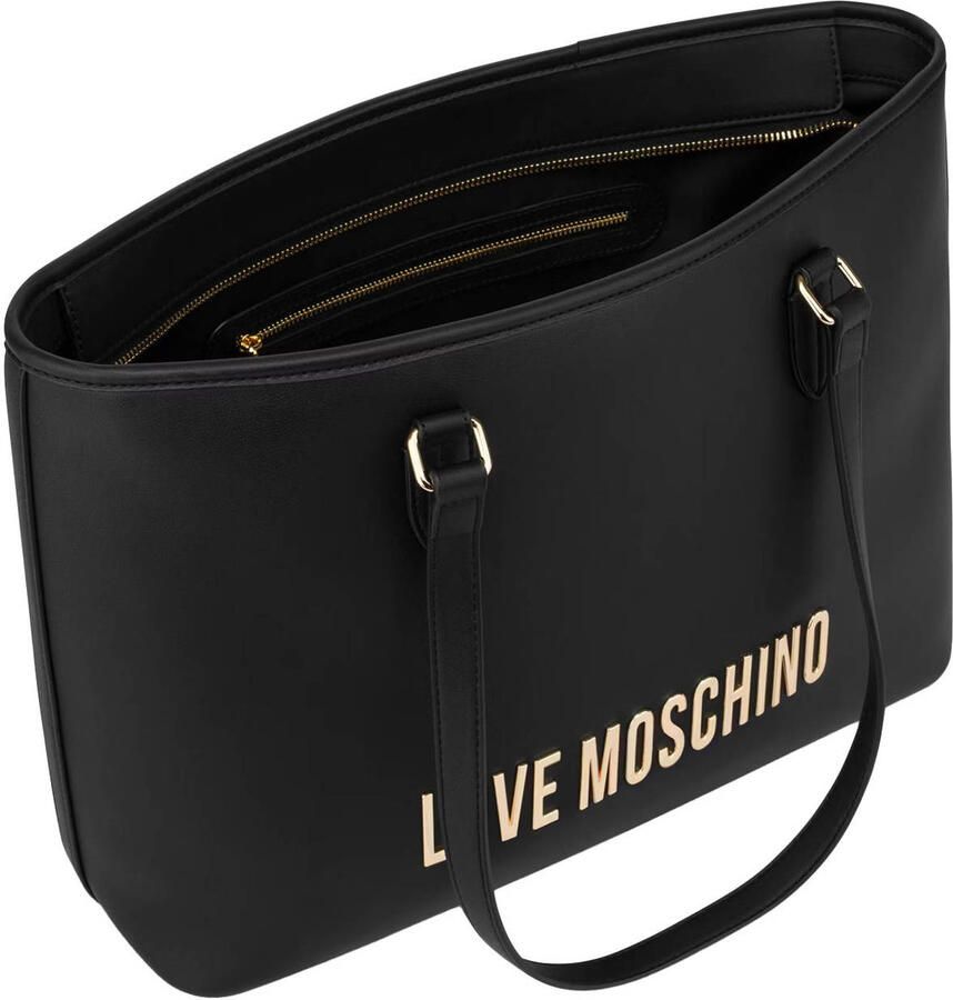 Love Moschino Stijlvolle Polyethyleen Handtas voor Vrouwen Black Dames