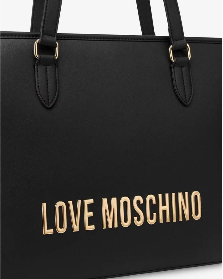 Love Moschino Stijlvolle Polyethyleen Handtas voor Vrouwen Black Dames - Foto 2