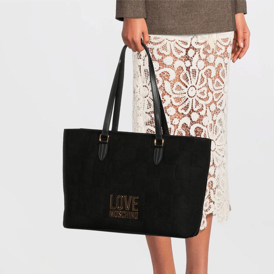Love Moschino shopper Patchy zwart
