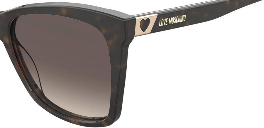 Love Moschino zonnebril met tortoise donkerbruin - Foto 2