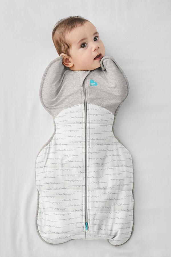 Love to Dream inbakerslaapzak Fase 1 Swaddle UP WARM 2.5 white Inbakerdoek Grijs