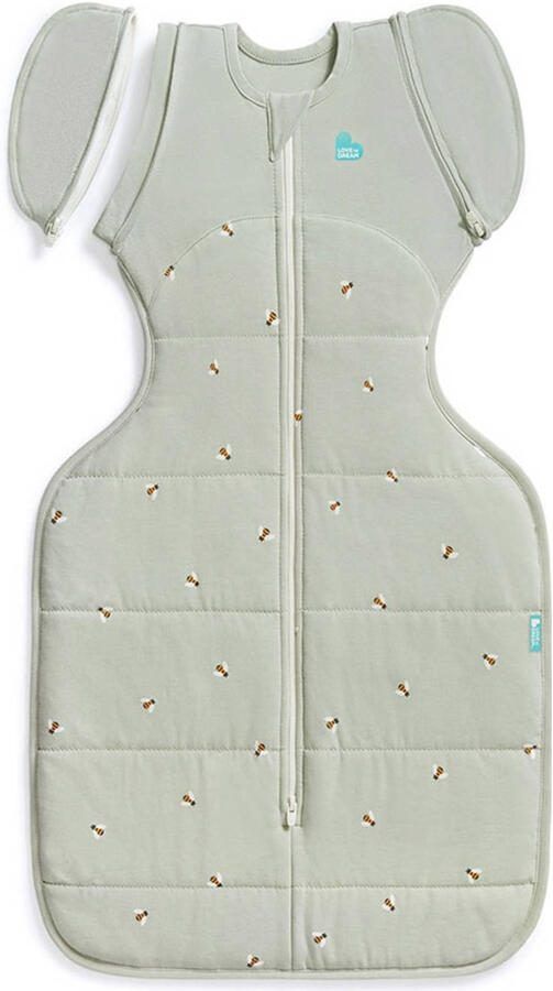 Love to Dream overgangsslaapzak SwaddleUp Fase 2 WARM Olive Bees groen 6-9 mnd