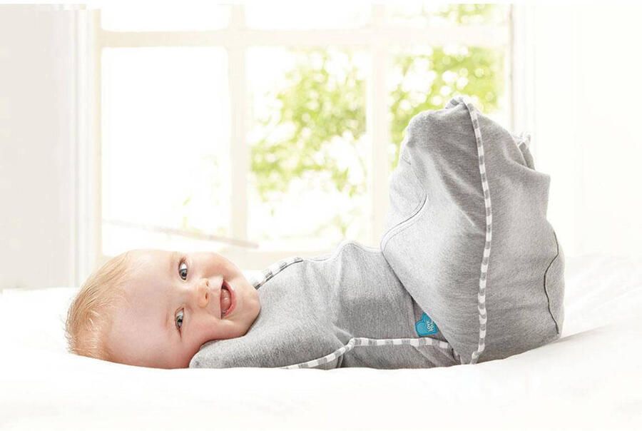 Love to Dream Swaddle UP inbakerslaapzak Fase 1 TOG 1.0 Grey Inbakerdoek Grijs