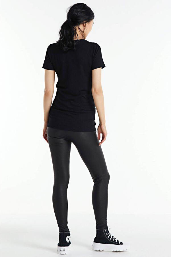 Love2wait coated zwangerschapslegging zwart Broek Effen 34 - Foto 3