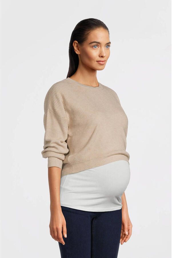 Love2wait gebreide trui kaki Groen Dames Katoen Ronde hals Effen one size - Foto 3