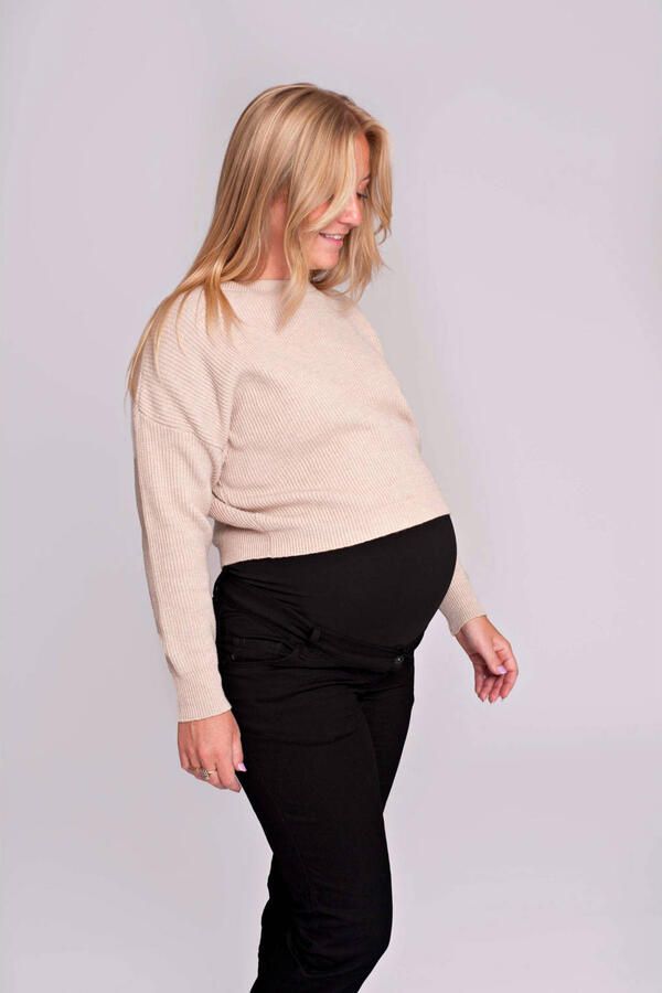 Love2wait gebreide trui kaki Groen Dames Katoen Ronde hals Effen one size - Foto 5