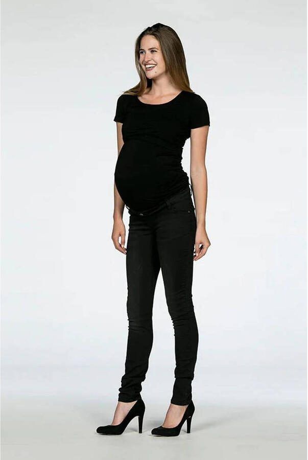 Love2wait skinny zwangerschapsjeans zwart Dames Stretchdenim Effen 33 32 - Foto 2