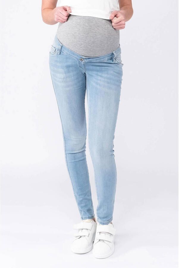 Love2wait low waist zwangerschaps skinny jeans Sophia light blue denim Blauw 33 - Foto 3